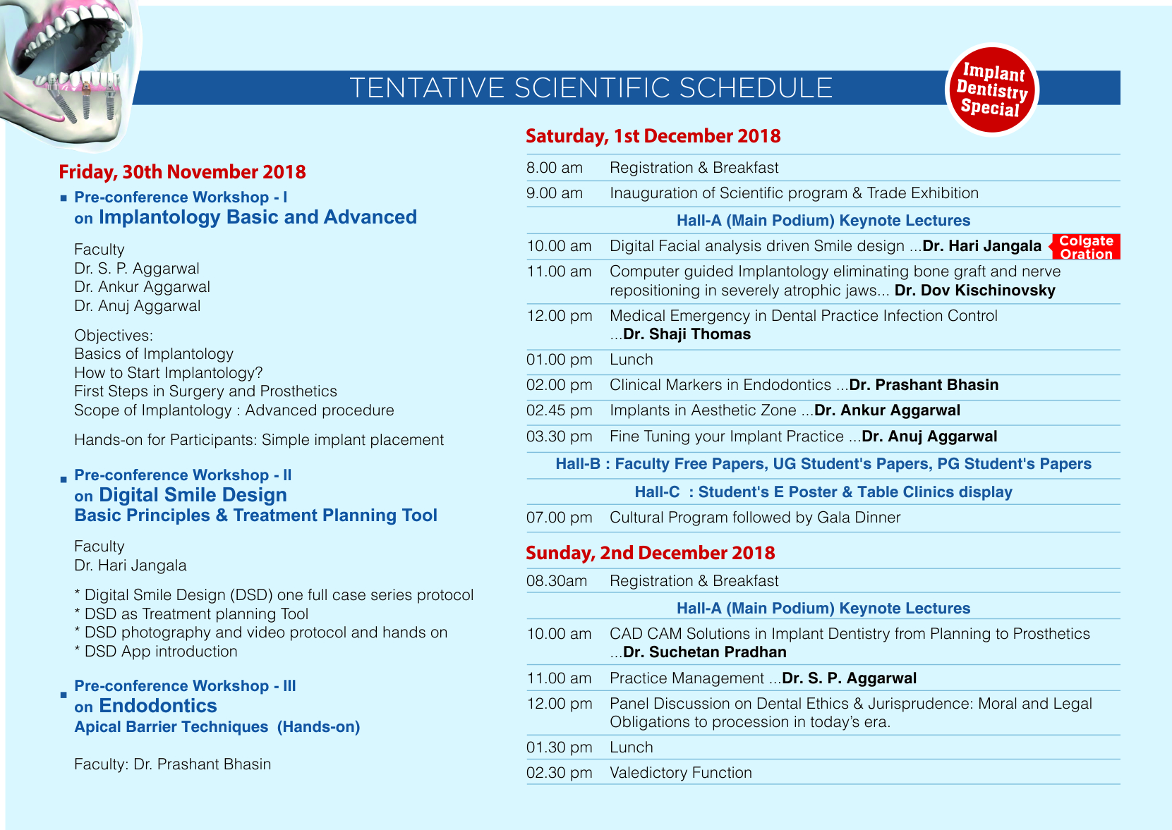 Scientific schedule