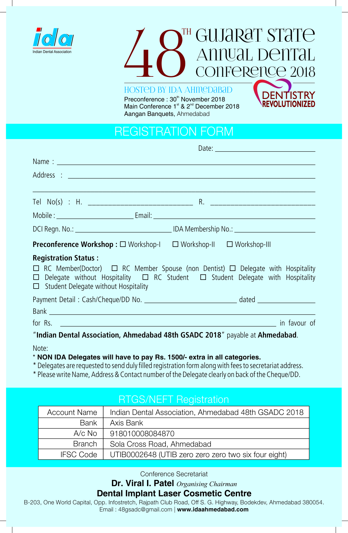 Registration form