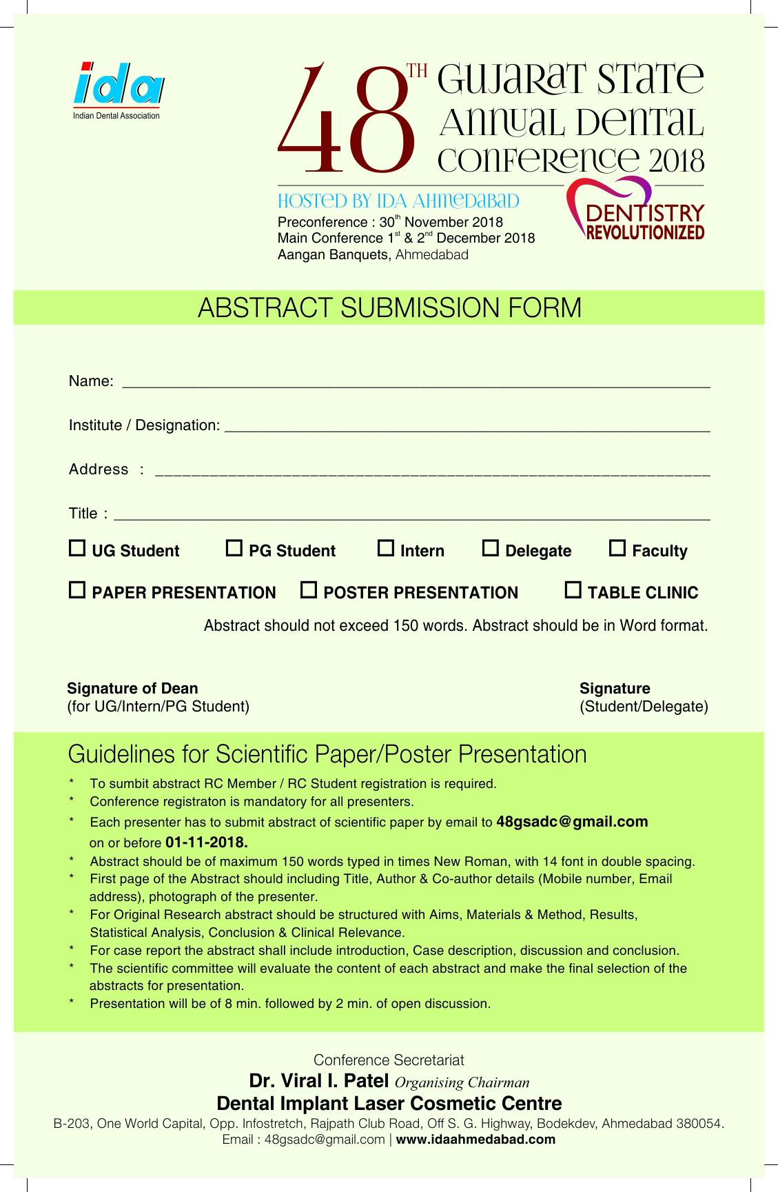 Abstract submission